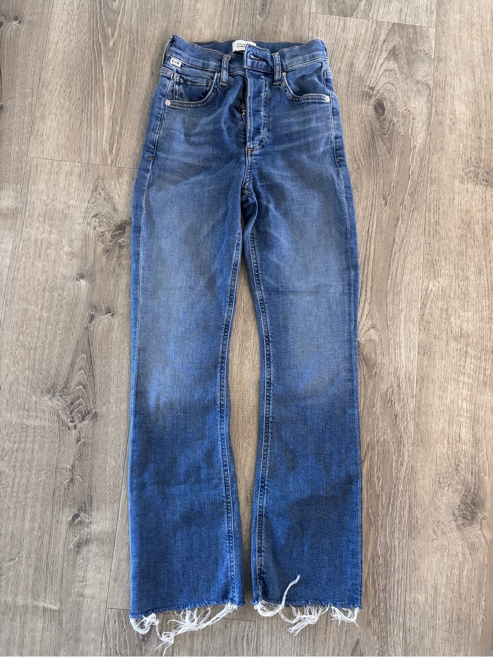 Citizens Of Humanity Blue Women's Jeans with Frayed Hem